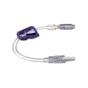 Curaplex® Pressure Rated IV Extension Set, (1) Bonded Needle-Free Valve Connector, 7in