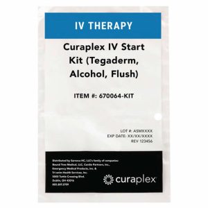 Curaplex® IV Start Kit With Tegaderm™, Alcohol, Flush