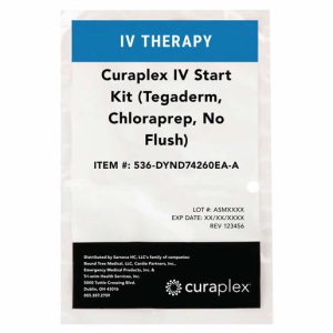 Curaplex® IV Start Kit With Tegaderm™, Chloraprep, No Flush